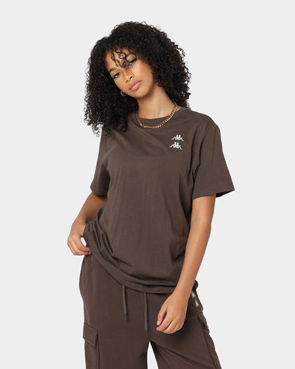 KAPPA Authentic Damian T-Shirt Brown Coffee/Grey
