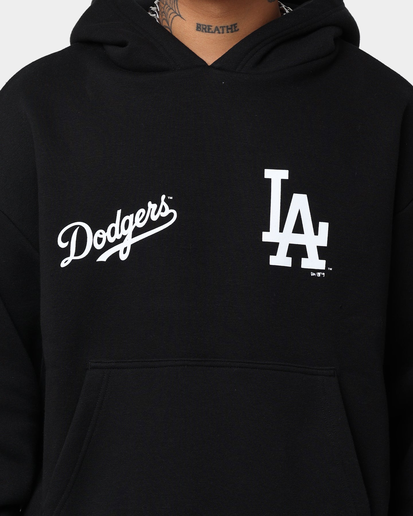 New Era Los Angeles Dodgers Oversized Hoodie Black/White