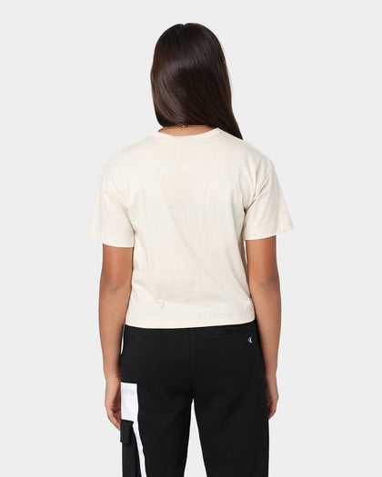 Calvin Klein Kids' Mixed Monogram Cut Off T-Shirt Muslin