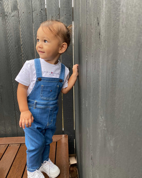 Tommy Hilfiger Kids' Baby Boy Dungaree Set White