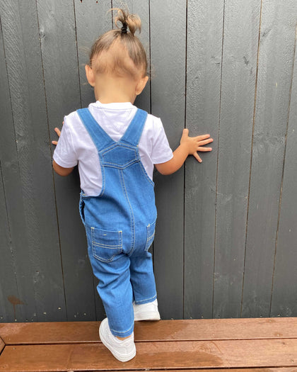 Tommy Hilfiger Kids' Baby Boy Dungaree Set White