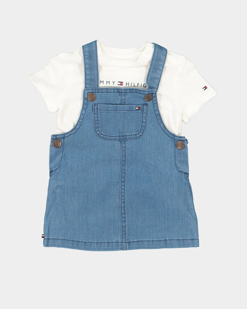 Tommy Hilfiger Infant Dungaree Set White