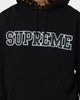 Supreme Leopard Trim Hooded Sweatshirt Black
