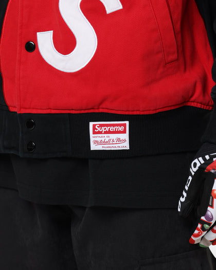 Supreme X Mitchell & Ness X Skittles Varsity Jacket Black