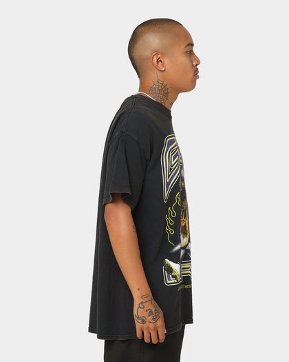 Goat Crew Space Slam T-Shirt Black Wash