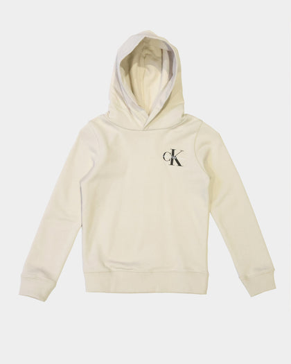 Calvin Klein Kids' Small Monogram Hoodie Eggshell