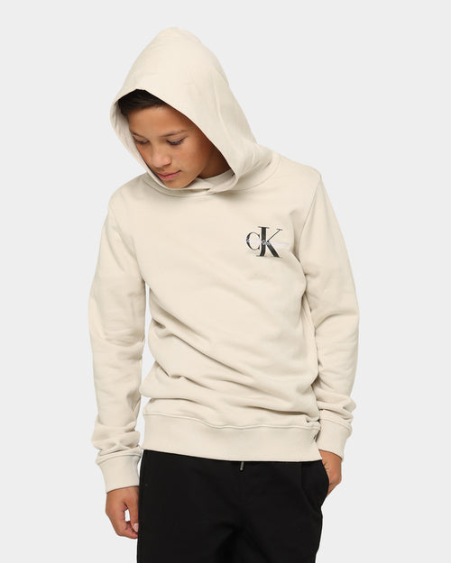 Calvin Klein Kids' Small Monogram Hoodie Eggshell