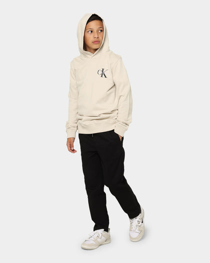 Calvin Klein Kids' Small Monogram Hoodie Eggshell