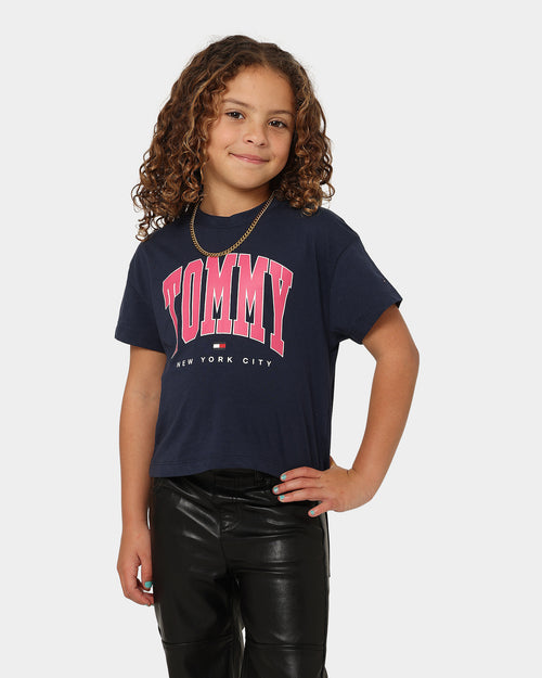Tommy Hilfiger Kids' Bold Varsity Short Sleeve T-Shirt Twilight Navy