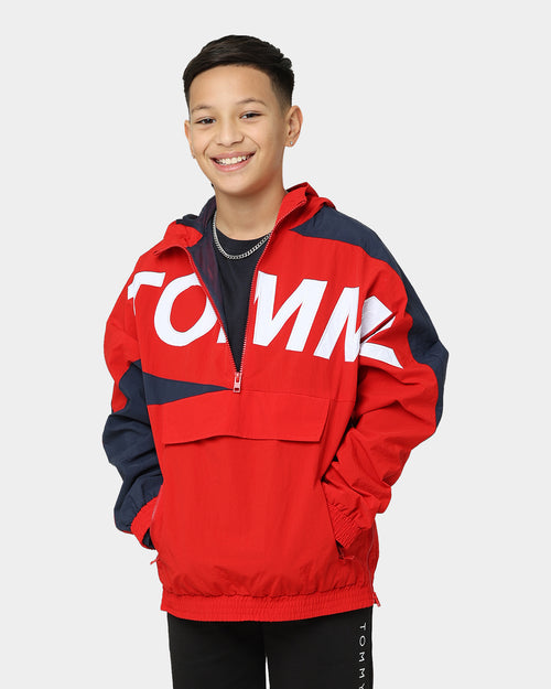 Tommy Hilfiger Tommy Hero Half Zip Windbreaker Deep Crimson