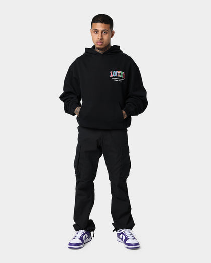 Loiter Stacked Logo Hoodie Black