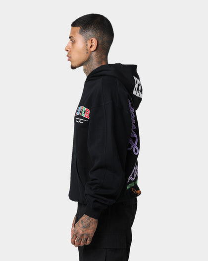 Loiter Stacked Logo Hoodie Black