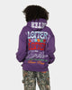 Loiter Stacked Logo Hoodie Purple