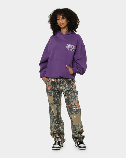 Loiter Stacked Logo Hoodie Purple