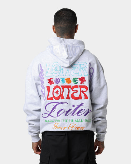 Loiter Stacked Logo Hoodie Grey