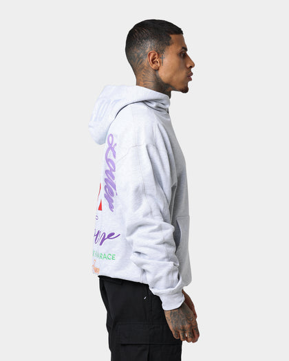 Loiter Stacked Logo Hoodie Grey