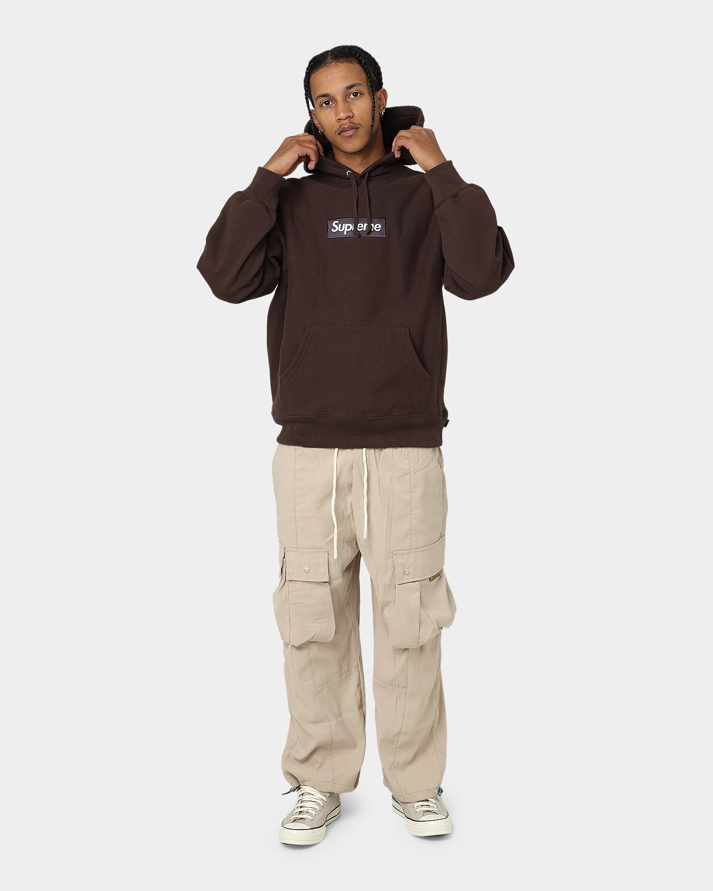 Supreme Box Logo Hooded Sweatshirt Brown | Culture Kings US