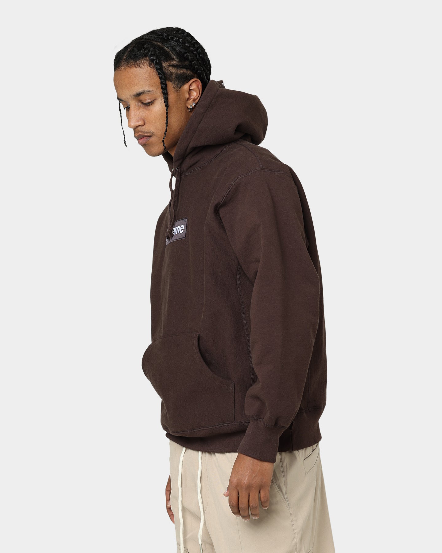 Supreme Box Logo Hooded Sweatshirt Brown | Culture Kings US