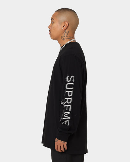 Supreme Intarsia Sleeve Long Sleeve T-Shirt Black