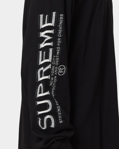 Supreme Intarsia Sleeve Long Sleeve T-Shirt Black