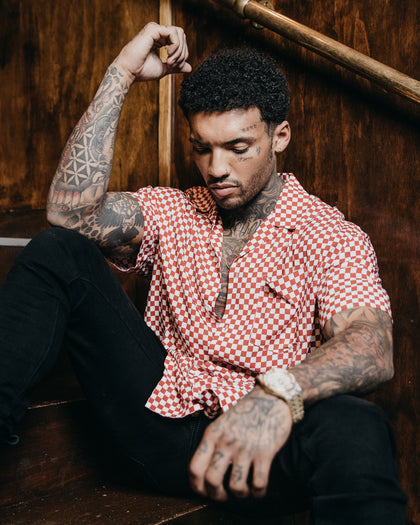 Saint Morta Checks Short Sleeve Shirt Red/White