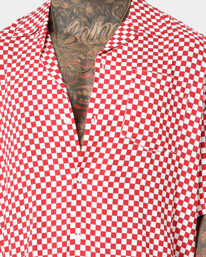 Saint Morta Checks Short Sleeve Shirt Red/White