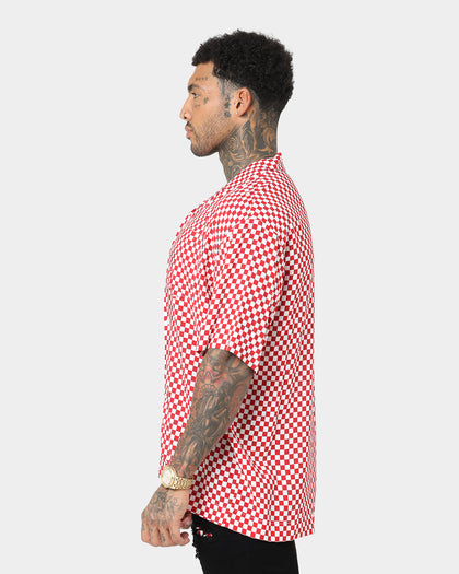 Saint Morta Checks Short Sleeve Shirt Red/White