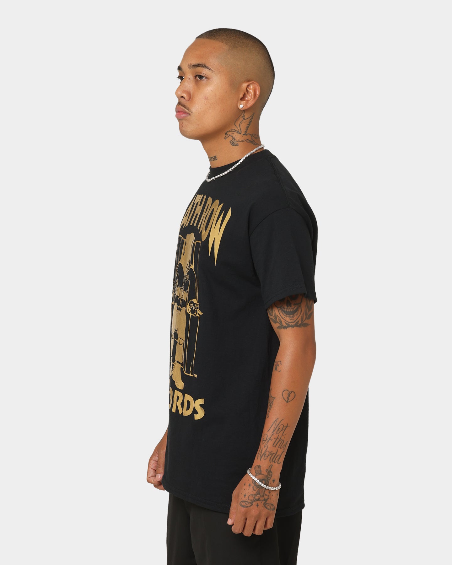 Death Row Records The Chair T-Shirt Black/Gold | Culture Death Row Records The Chair T-Shirt Black/Gold | Culture