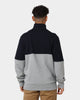 Fred Perry Colourblock Half Zip Sweatshirt Steel Marl