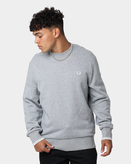 Fred Perry Crew Neck Sweatshirt Steel Marle/Snow
