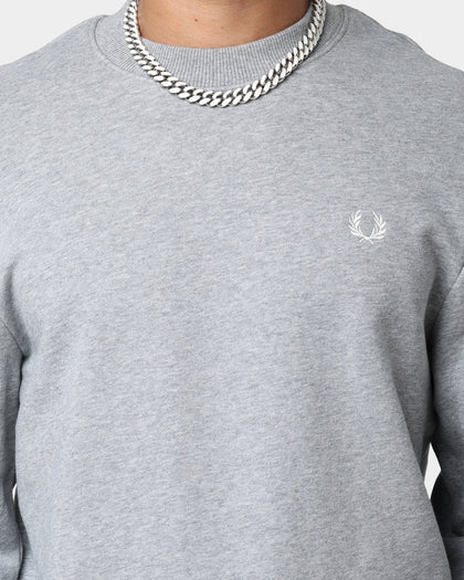 Fred Perry Crew Neck Sweatshirt Steel Marle/Snow