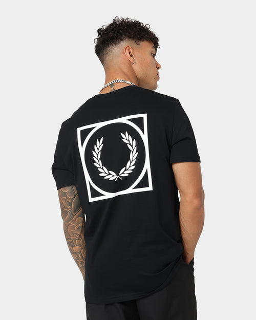 Fred Perry Graphic Print T-Shirt Black