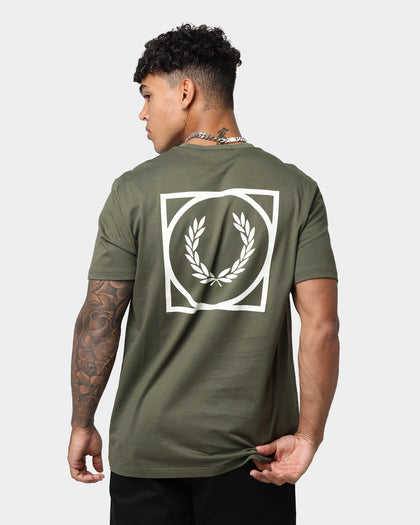 Fred Perry Graphic Print T-Shirt Military Green