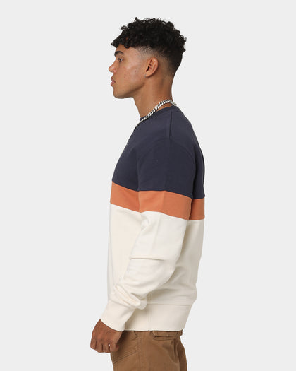 Fred Perry Colour Block Sweatshirt Ecru