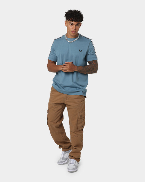 Fred Perry Taped Ringer T-Shirt Ash Blue