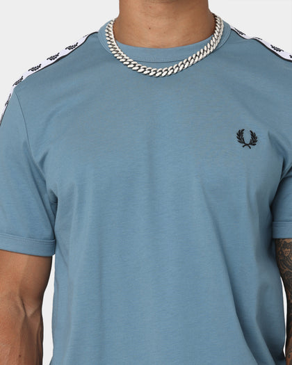 Fred Perry Taped Ringer T-Shirt Ash Blue