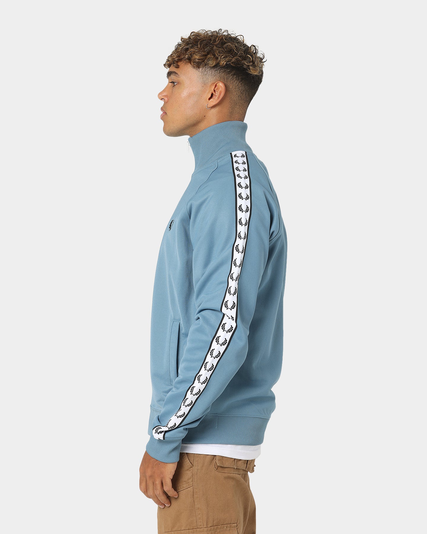 Fred Perry Taped Track Jacket Ash Blue | Culture Kings US