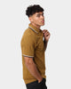 Fred Perry Twin Tipped Polo Shirt Dark Caramel