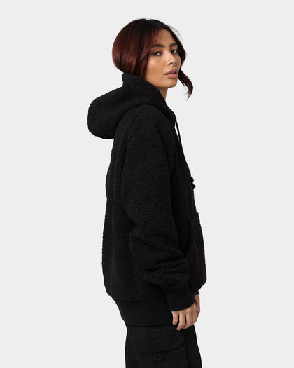 Champion Rib C Plush Hoodie Black