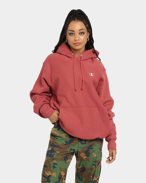 Champion Reverse Weave Small C Hoodie Sandalwood Red