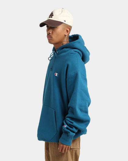 Champion Reverse Weave Small C Hoodie Fresh Teal