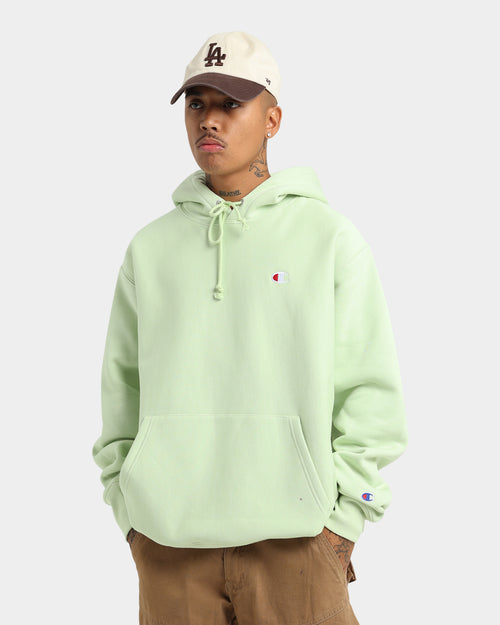 Champion Reverse Weave Small C Hoodie Mint To Green