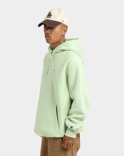 Champion Reverse Weave Small C Hoodie Mint To Green