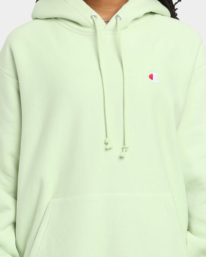 Champion Reverse Weave Small C Hoodie Mint To Green