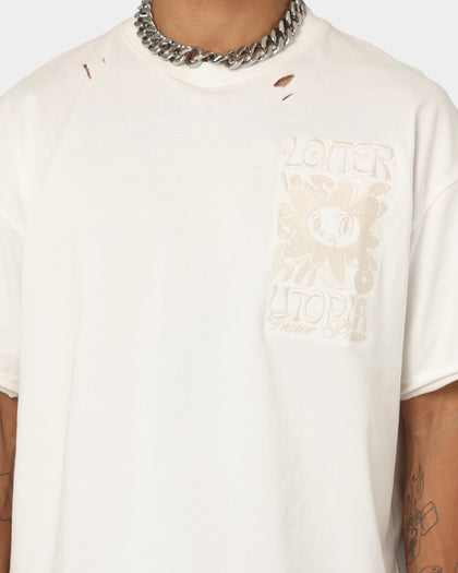Loiter Utopia Raw T-Shirt Off White