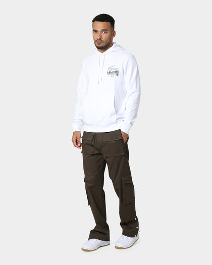 Lacoste Lifestyle Croc Logo Hoodie White