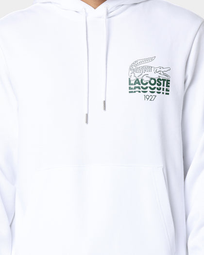Lacoste Lifestyle Croc Logo Hoodie White