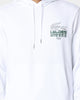 Lacoste Lifestyle Croc Logo Hoodie White