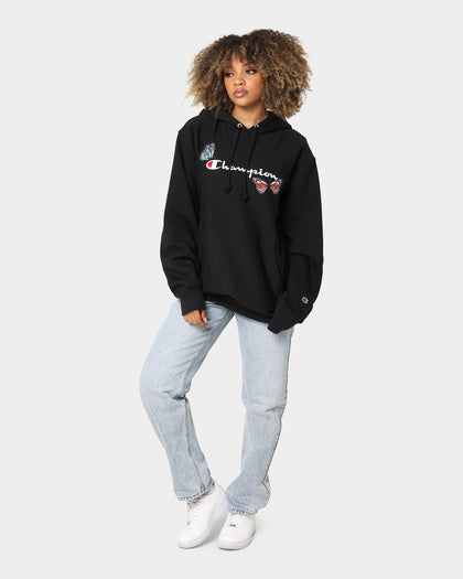 Champion Heritage Butterfly Embroidery Hoodie Black