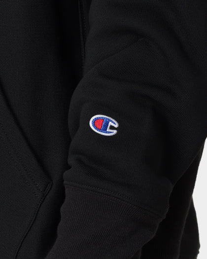 Champion Reverse Weave Roses Embroidery Hoodie Black